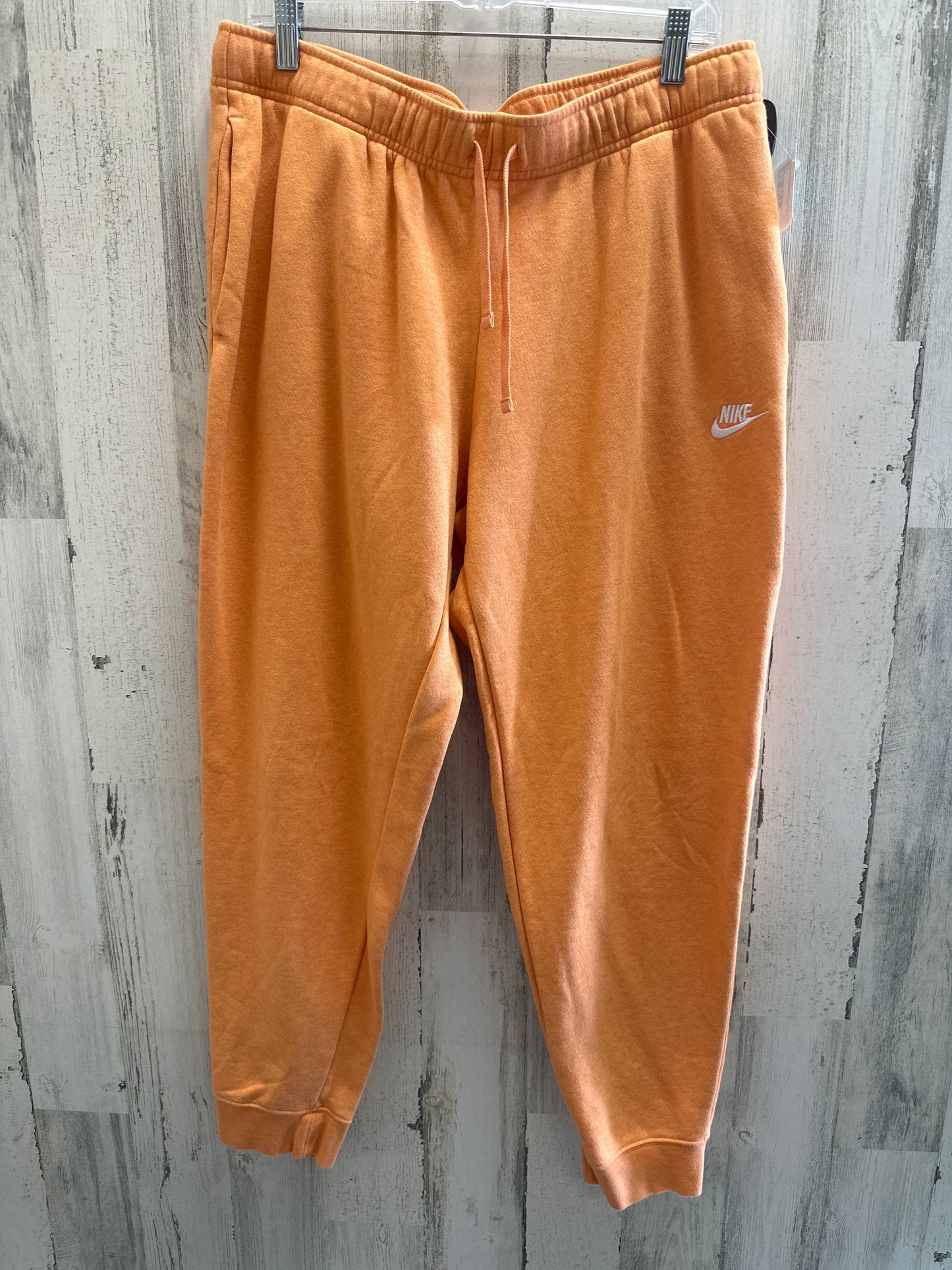 Orange Athletic Pants Nike Apparel, Size Xl