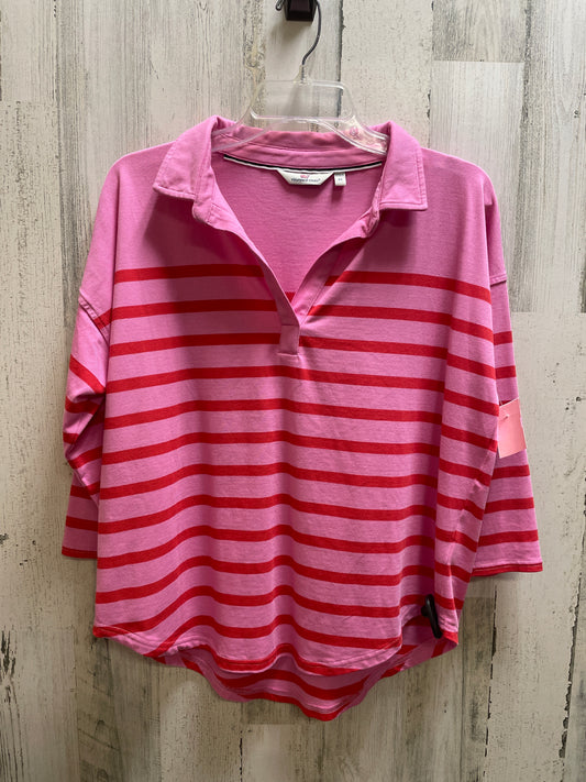 Top Long Sleeve By Vineyard Vines In Pink, Size: Xs