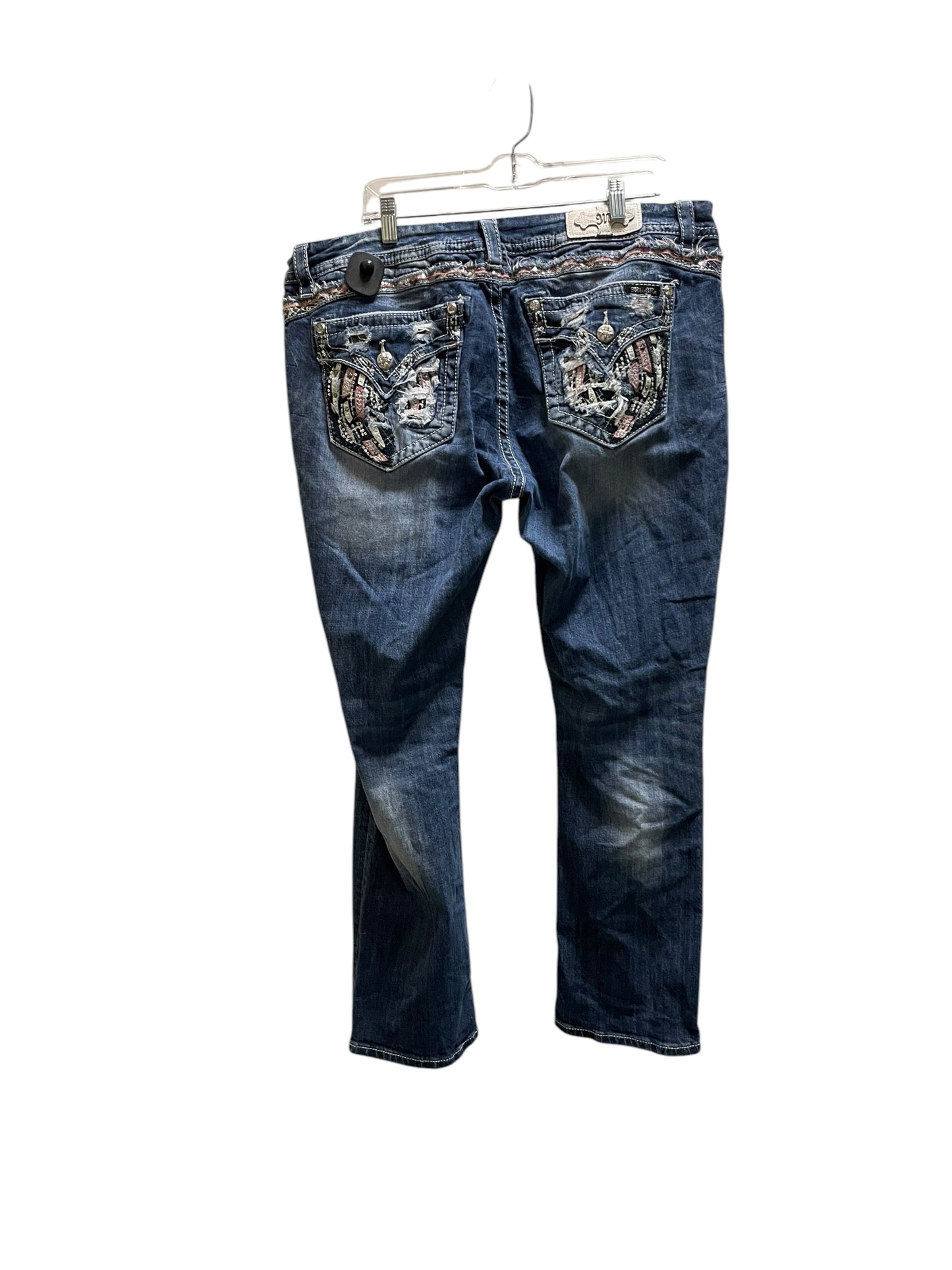 Jeans Boot Cut By Miss Me In Blue Denim, Size: 22