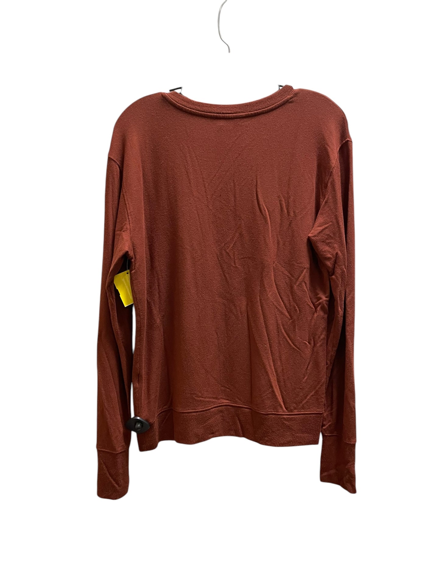 Top Long Sleeve By Athleta In Brown, Size: M