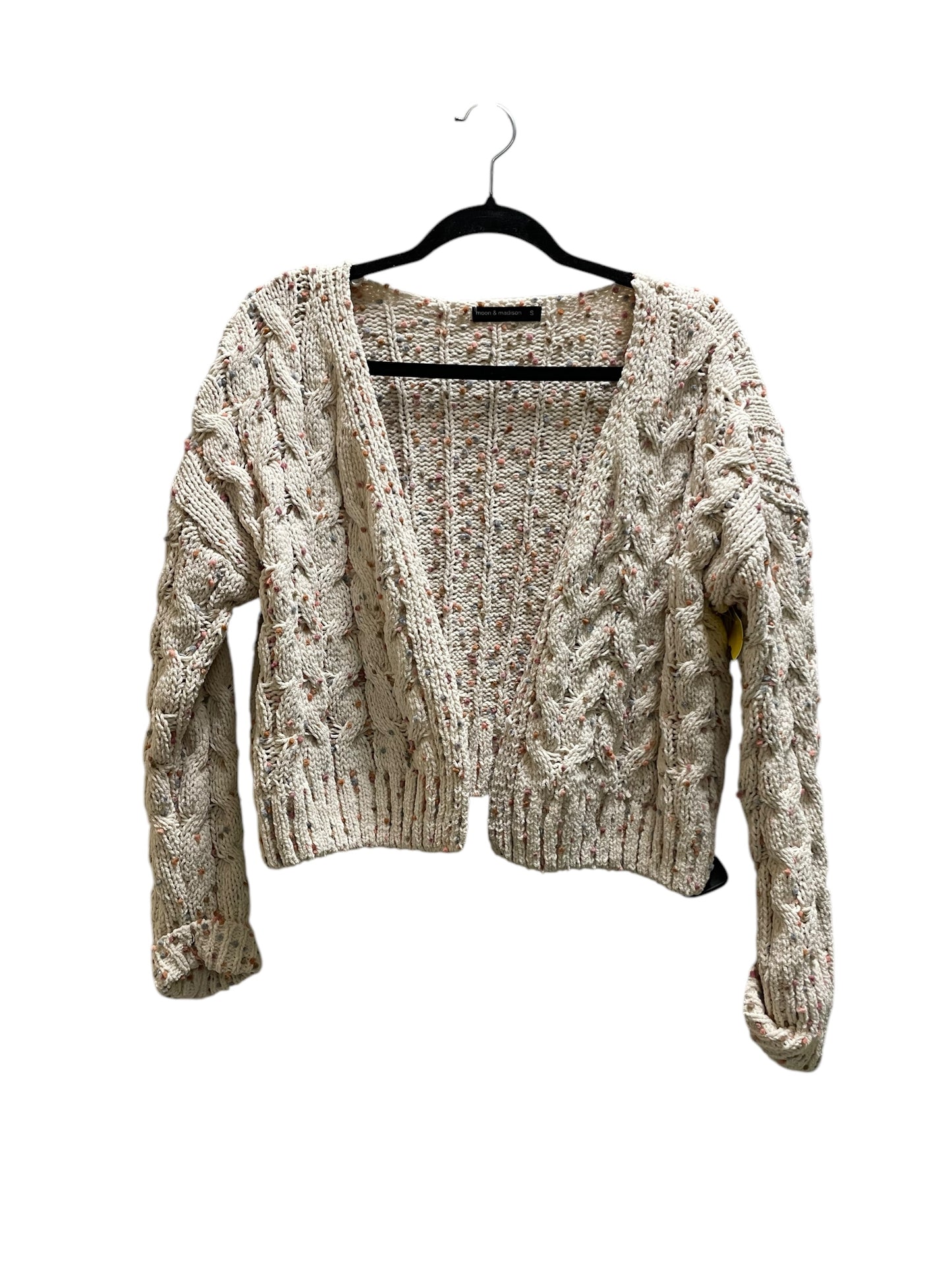 Sweater Cardigan By Clothes Mentor In White, Size: S