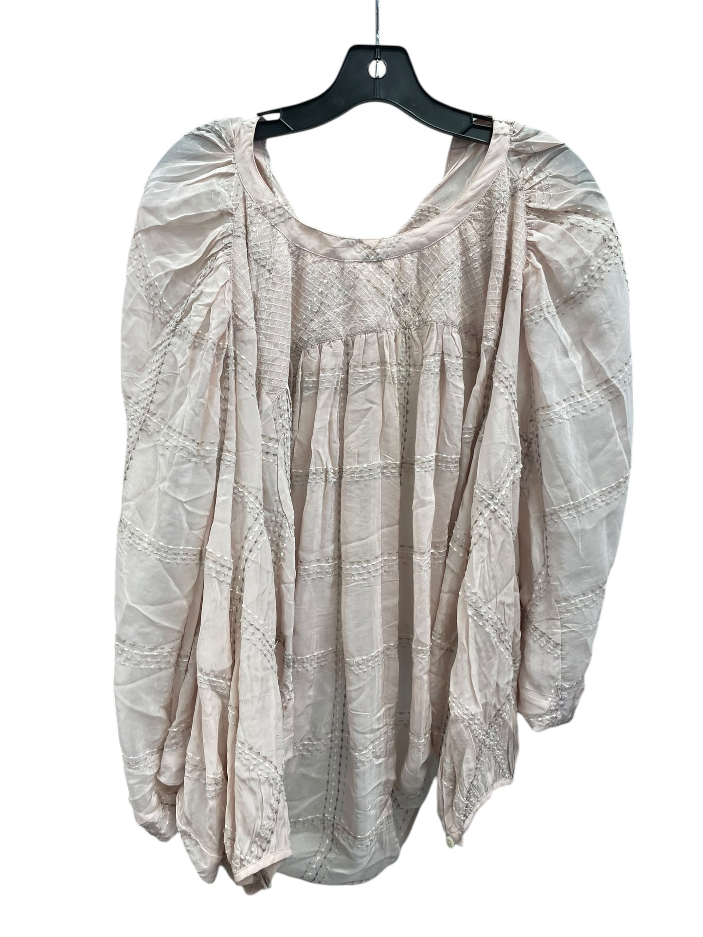 Top Long Sleeve By Anthropologie In Pink, Size: S