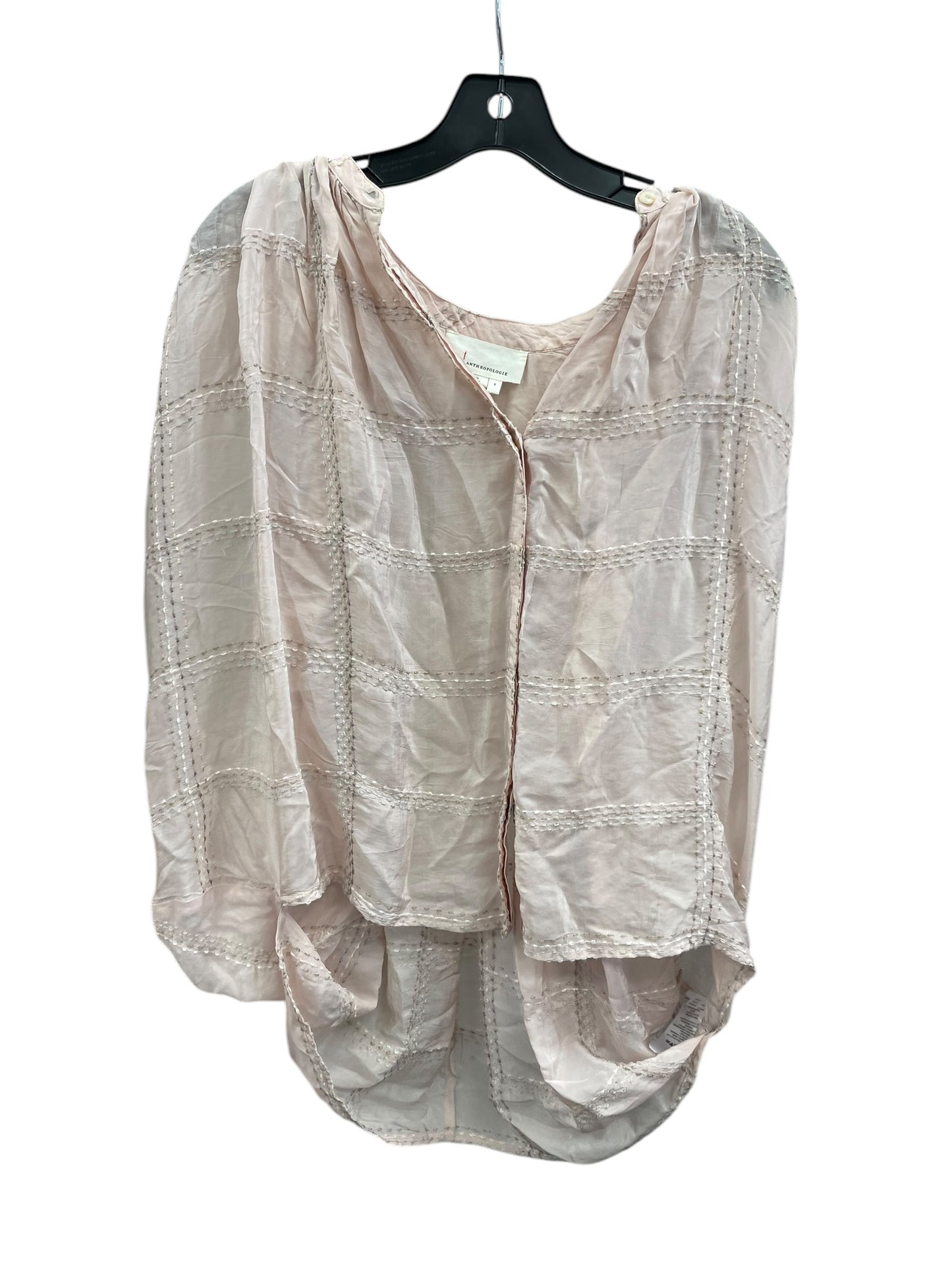 Top Long Sleeve By Anthropologie In Pink, Size: S