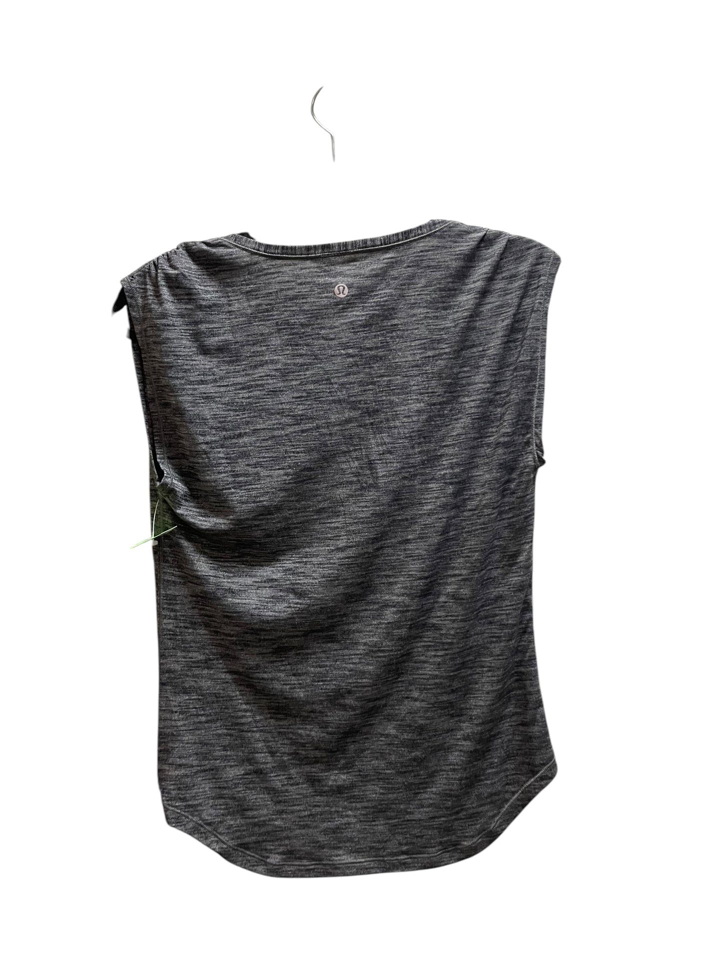 Athletic Top Short Sleeve By Lululemon In Grey, Size: S