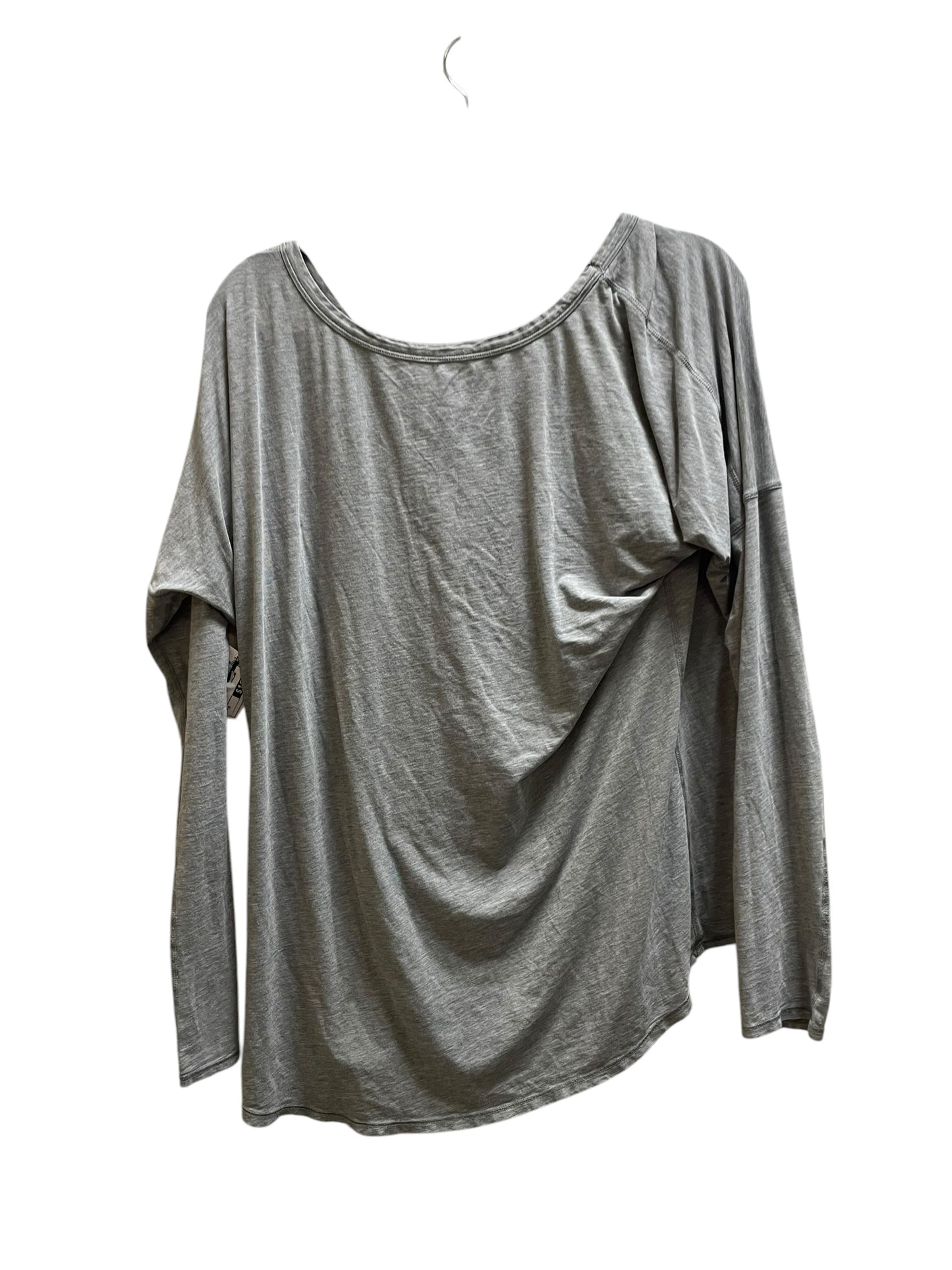 Athletic Top Long Sleeve Collar By Lululemon In Grey, Size: M