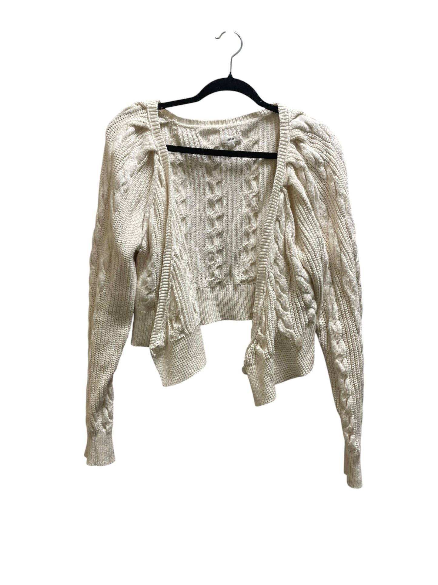 Sweater Cardigan By Aerie In White, Size: L