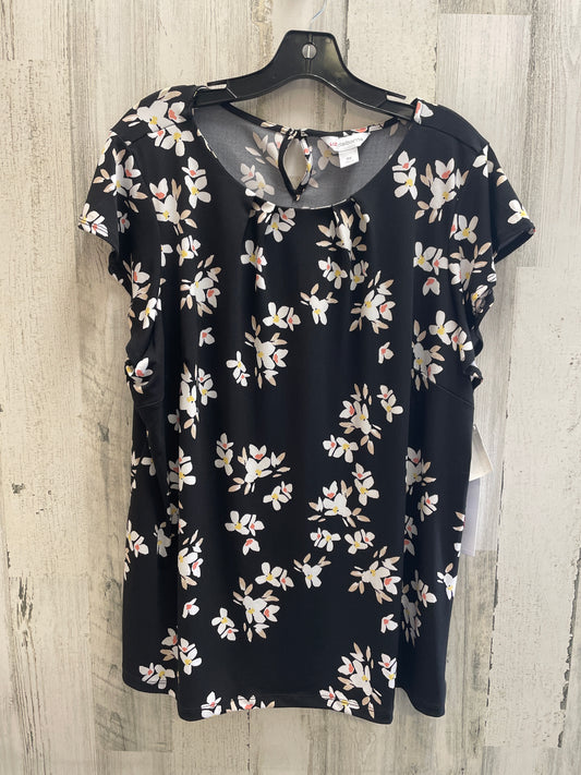 Black Top Short Sleeve Liz Claiborne, Size 1x