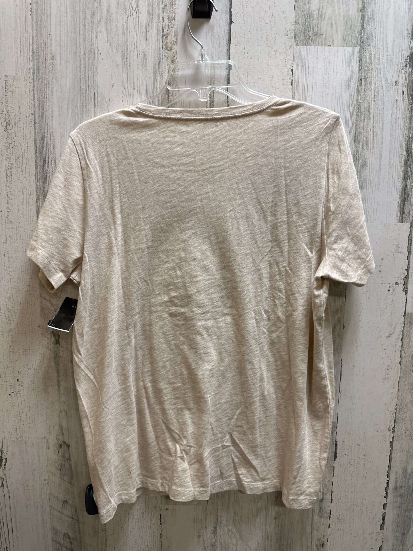 Tan Top Short Sleeve Basic J. Crew, Size L