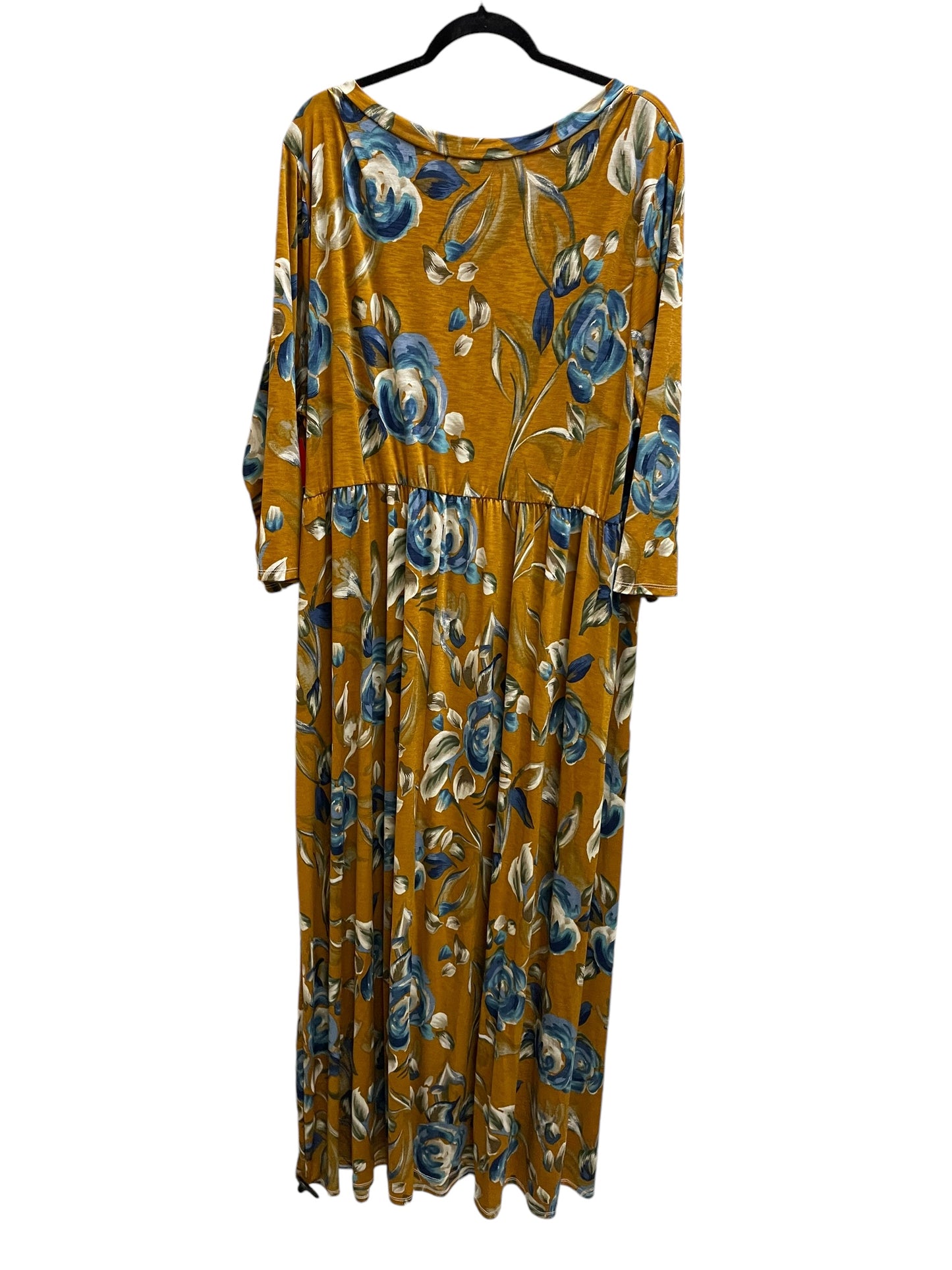 Dress Casual Maxi By Clothes Mentor In Yellow, Size: 3x