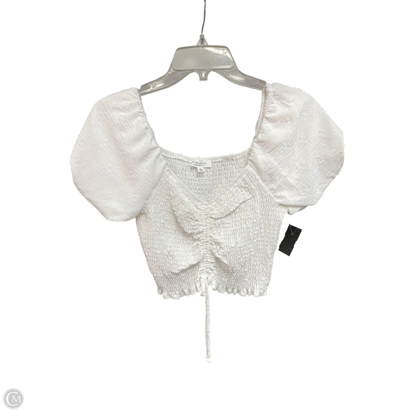 Top Short Sleeve By Clothes Mentor In White, Size: L