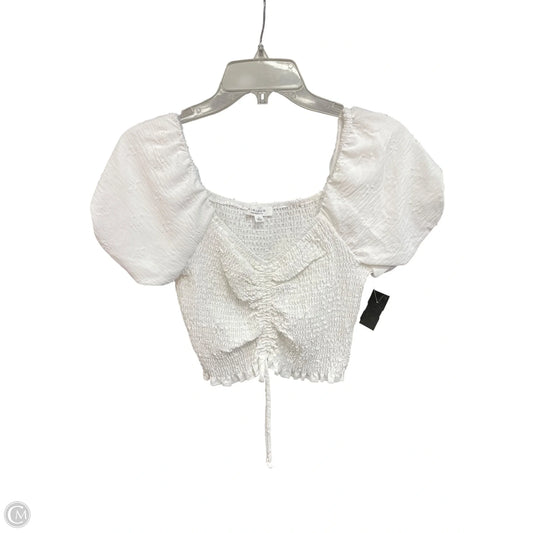 Top Short Sleeve By Clothes Mentor In White, Size: L
