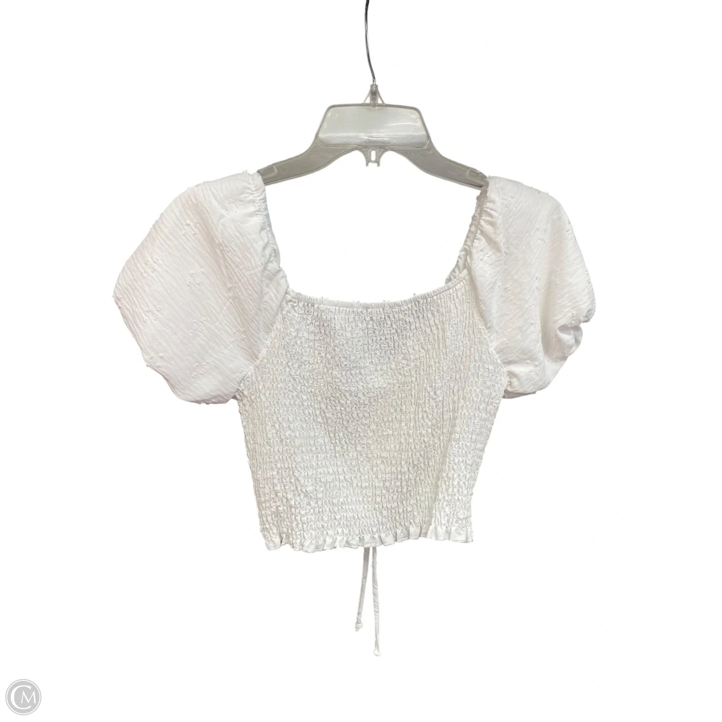 Top Short Sleeve By Clothes Mentor In White, Size: L