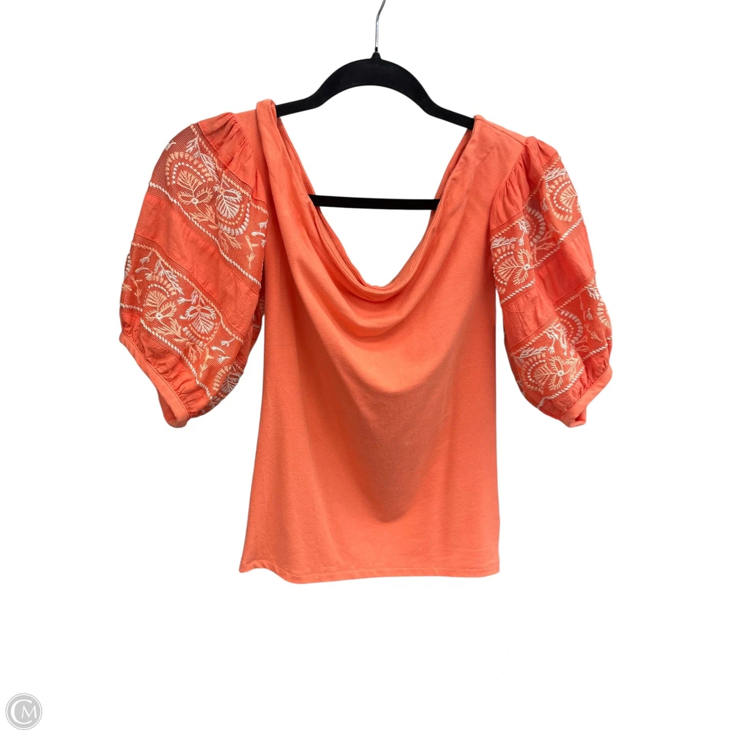 Top Short Sleeve By Free People In Orange, Size: S