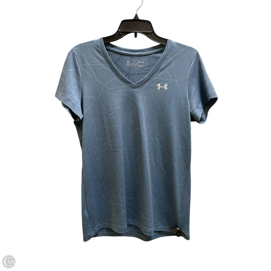 Athletic Top Short Sleeve By Under Armour In Blue, Size: M