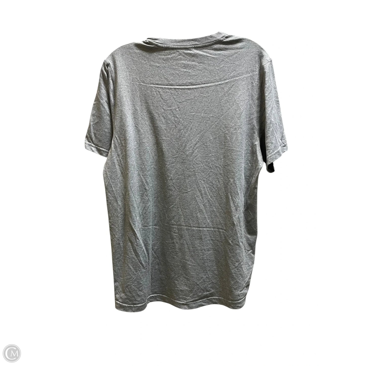 Athletic Top Short Sleeve By Adidas In Grey, Size: M