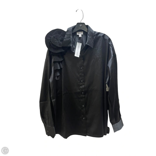 Top Long Sleeve By The Drop In Black, Size: M