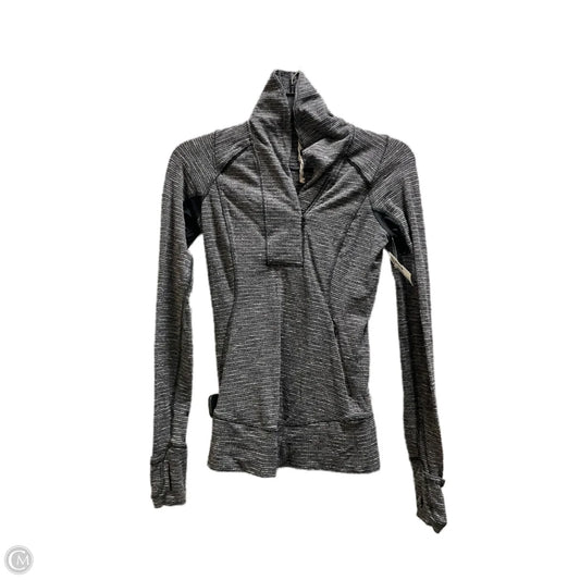 Athletic Top Long Sleeve Collar By Lululemon In Grey, Size: 2