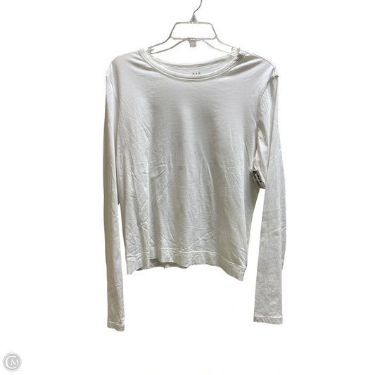 Top Long Sleeve By Gap In White, Size: M