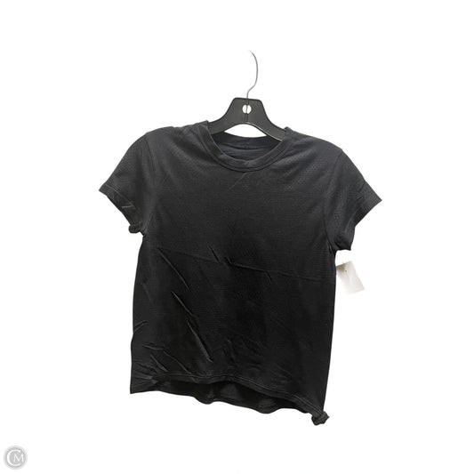 Athletic Top Short Sleeve By Lululemon In Black, Size: S