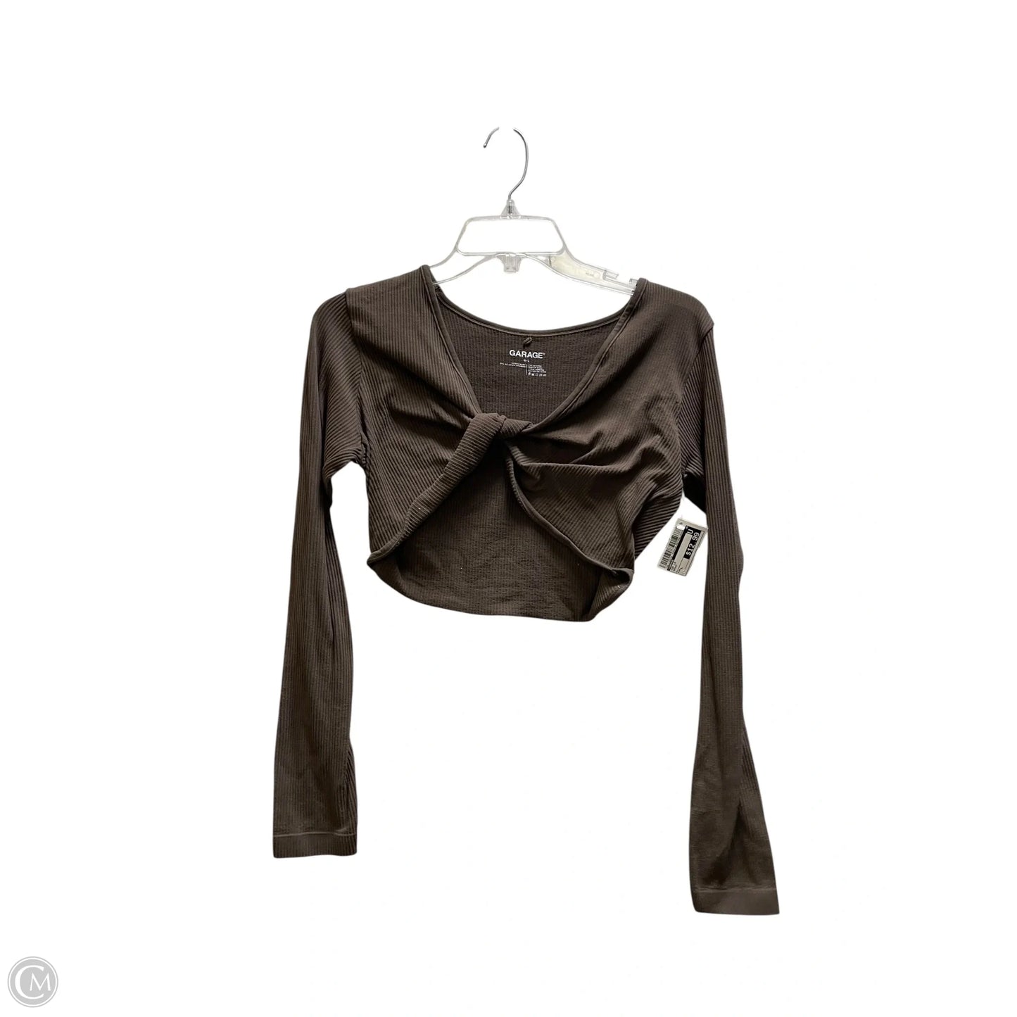 Top Long Sleeve By Garage In Brown, Size: L
