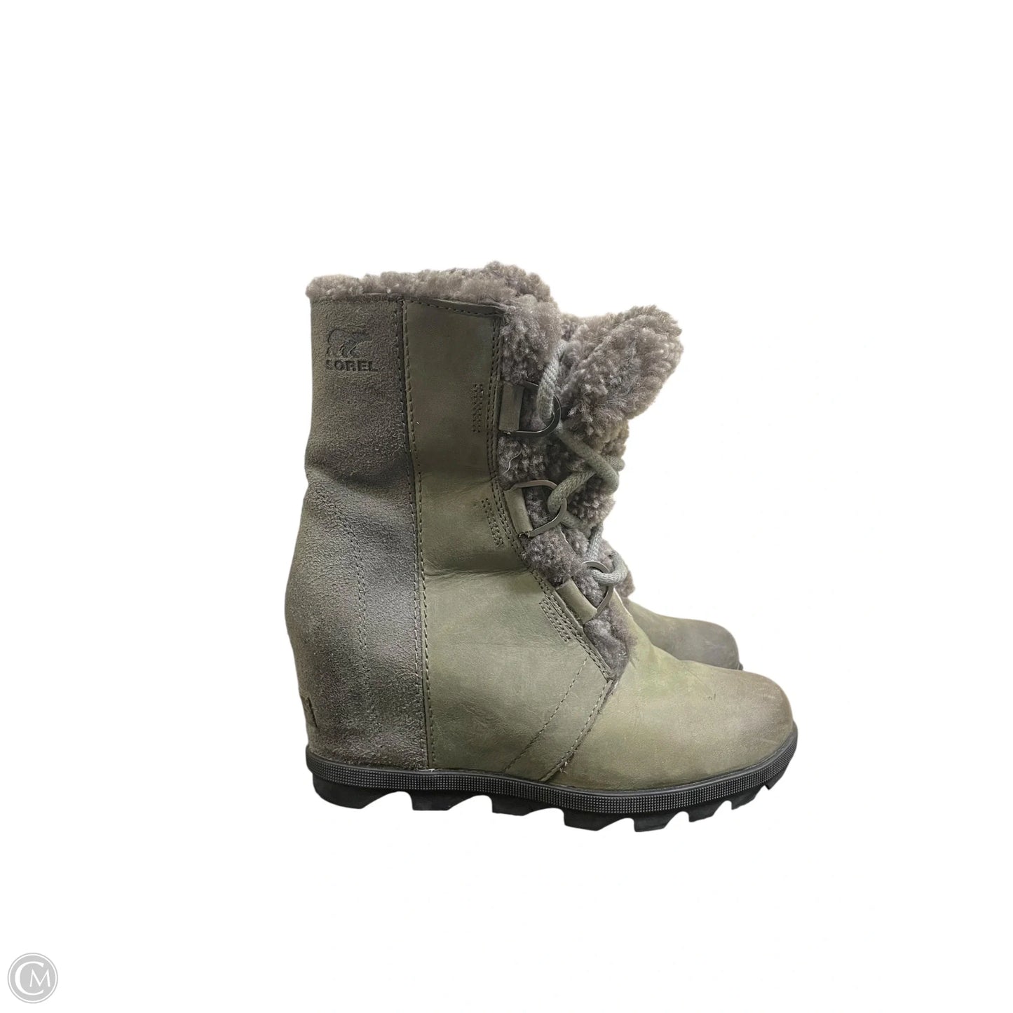Boots Ankle Heels By Sorel In Green, Size: 8