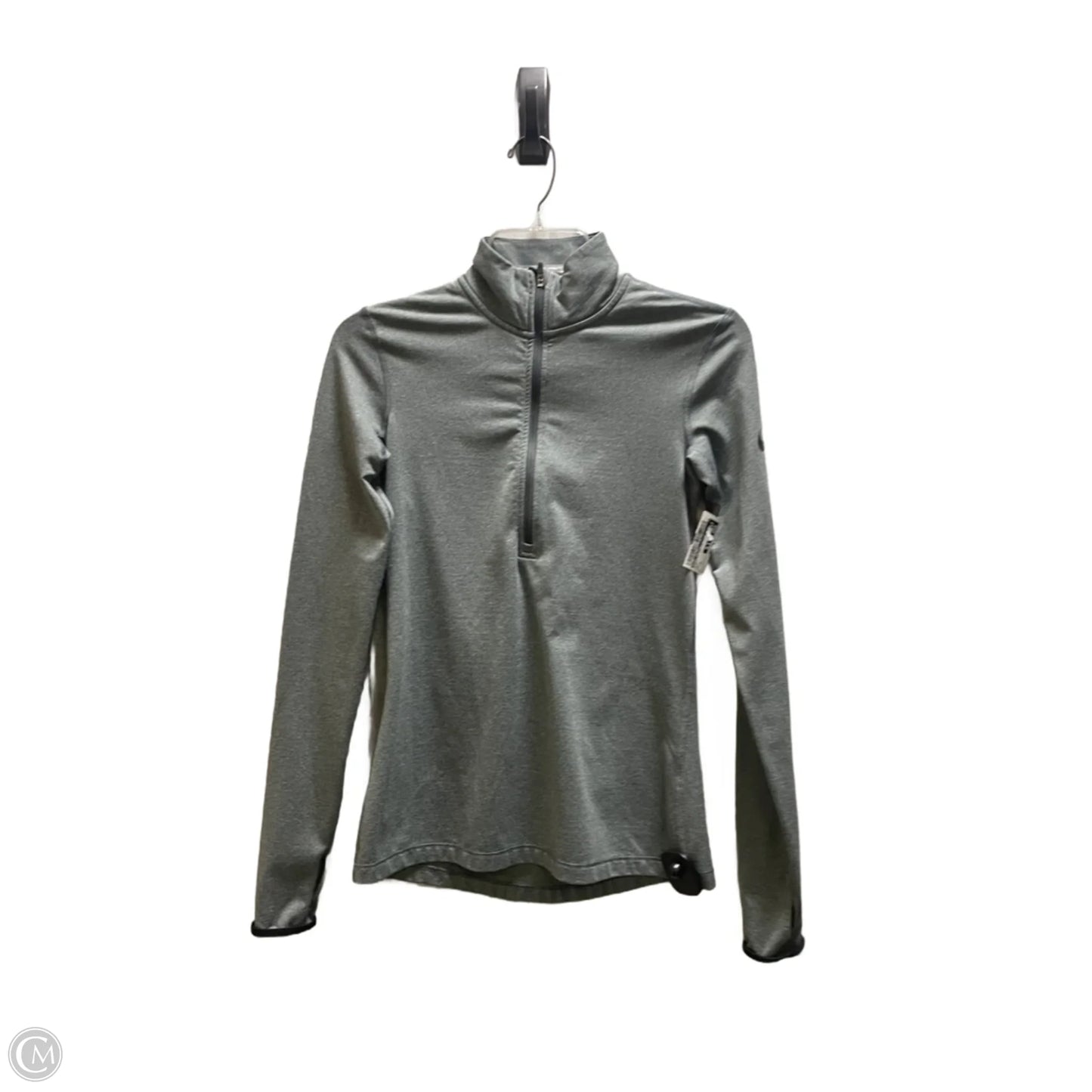 Athletic Top Long Sleeve Collar By Nike Apparel In Grey, Size: Xl