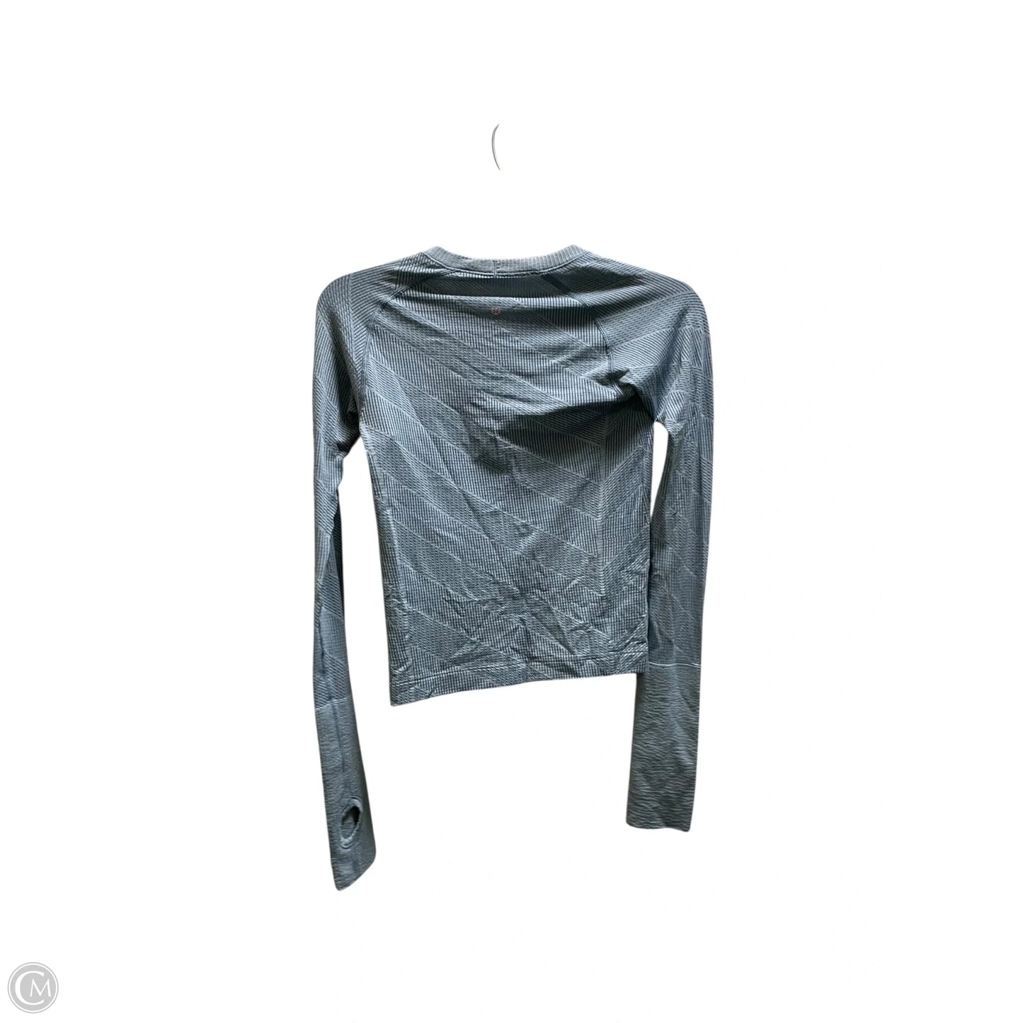 Athletic Top Long Sleeve Collar By Lululemon In Blue, Size: S