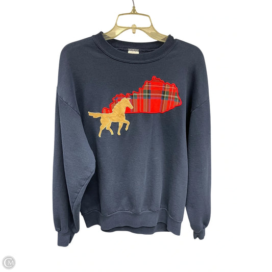 Sweatshirt Crewneck By Jerzees In Navy, Size: L