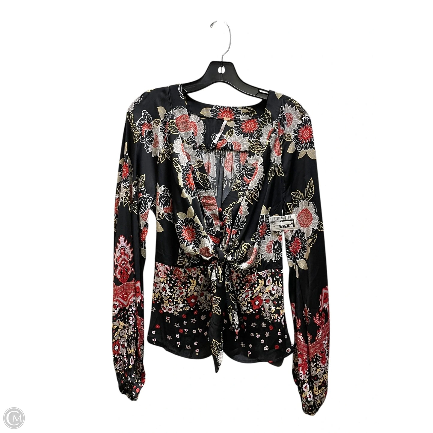 Top Long Sleeve By Free People In Black, Size: M