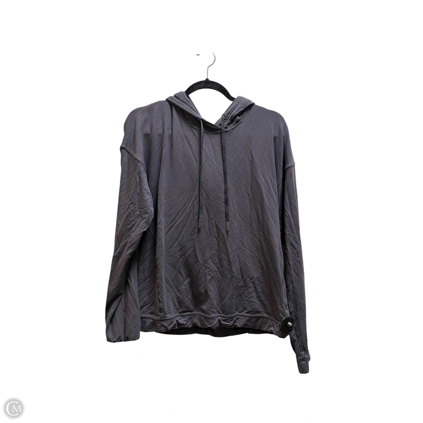 Athletic Sweatshirt Hoodie By Lululemon In Grey, Size: 12