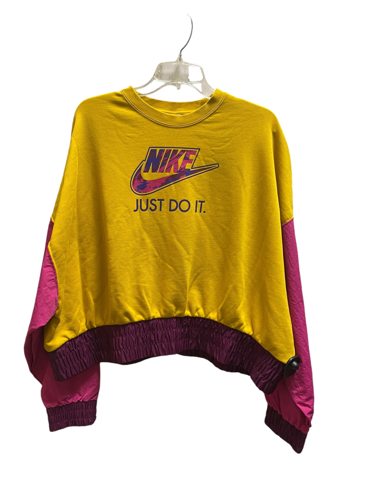 Sweatshirt Collar By Nike Apparel In Yellow, Size: Xl