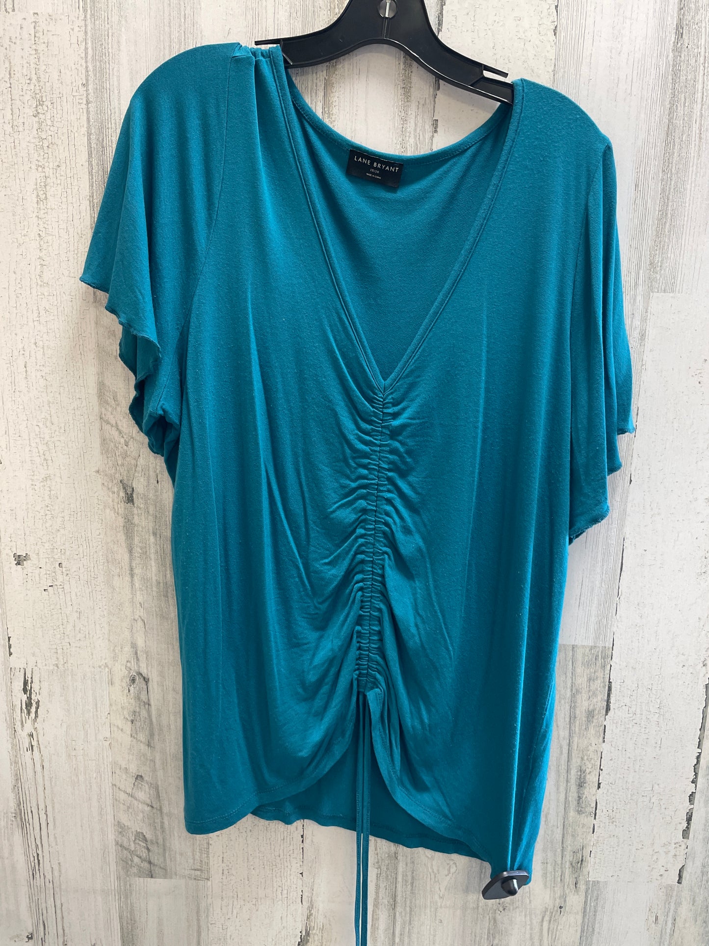 Blue Top Short Sleeve Lane Bryant, Size 2x