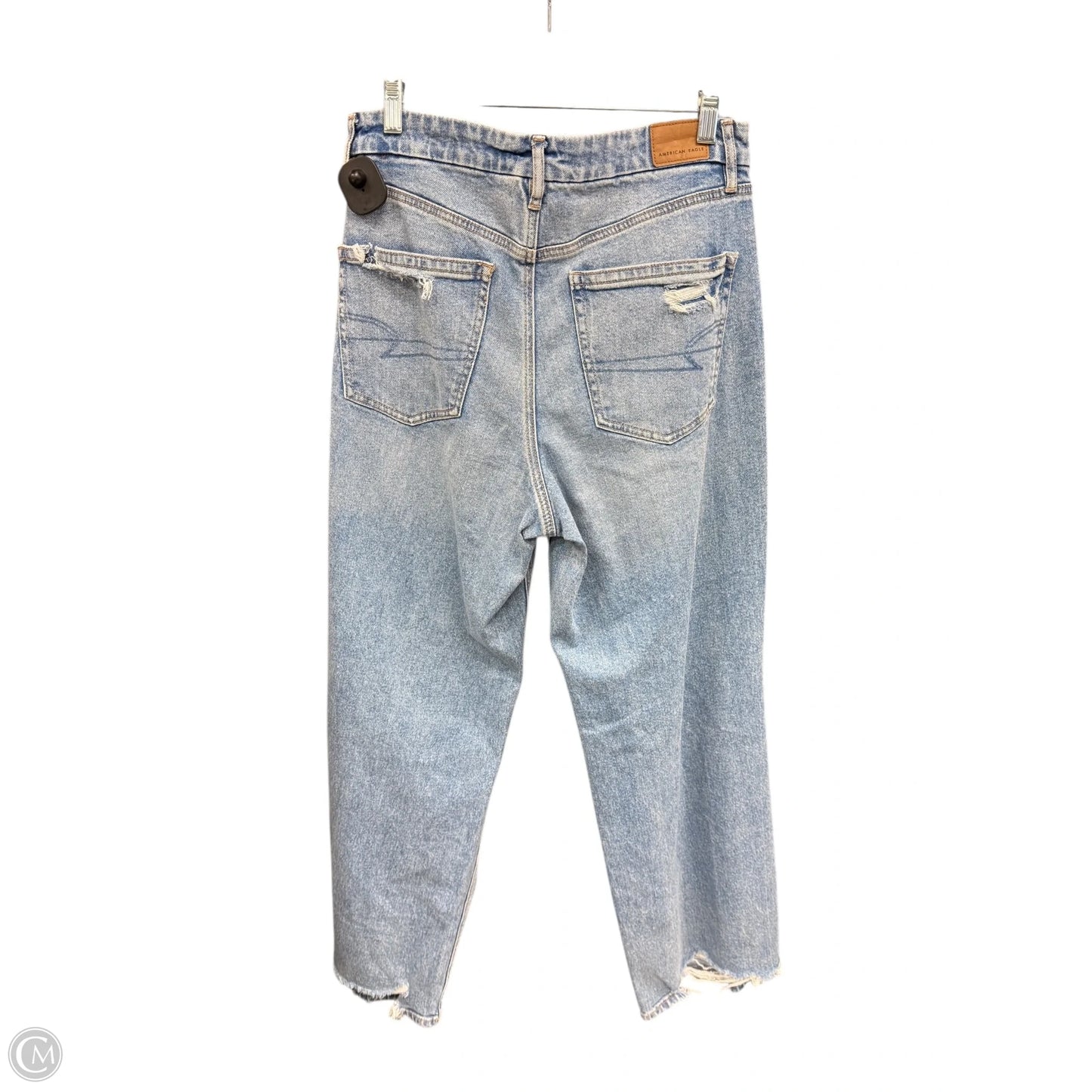 Jeans Straight By American Eagle In Blue Denim, Size: 10