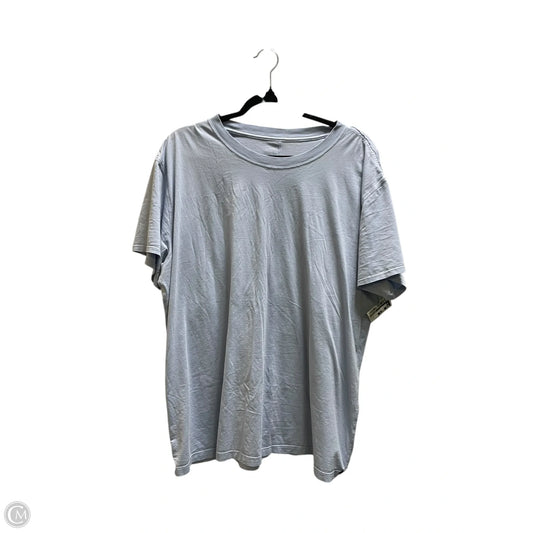 Athletic Top Short Sleeve By Lululemon In Blue, Size: L