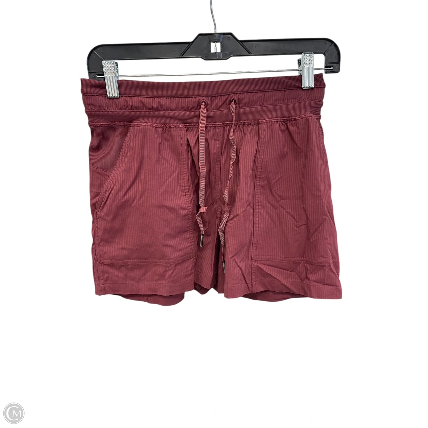 Athletic Shorts By Lululemon In Maroon, Size: 4
