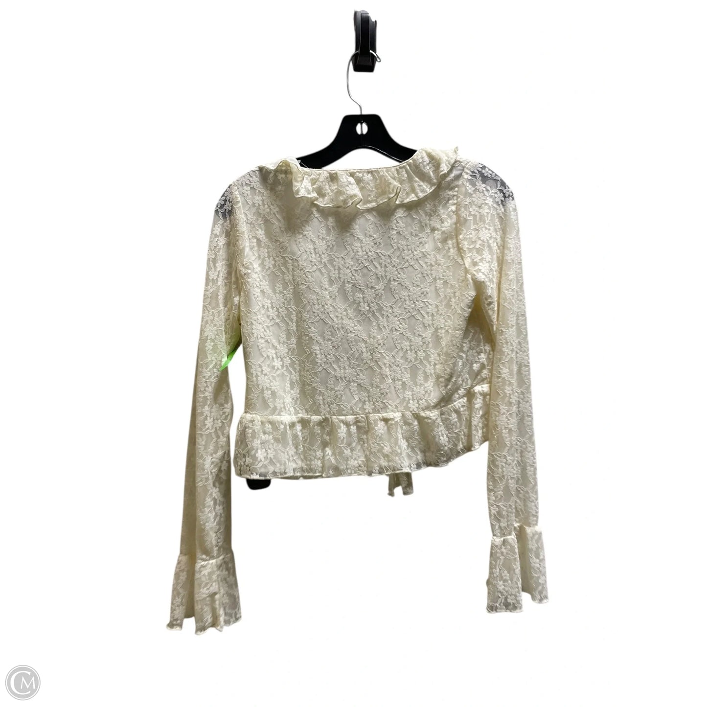 Top Long Sleeve By American Eagle In Cream, Size: Xs