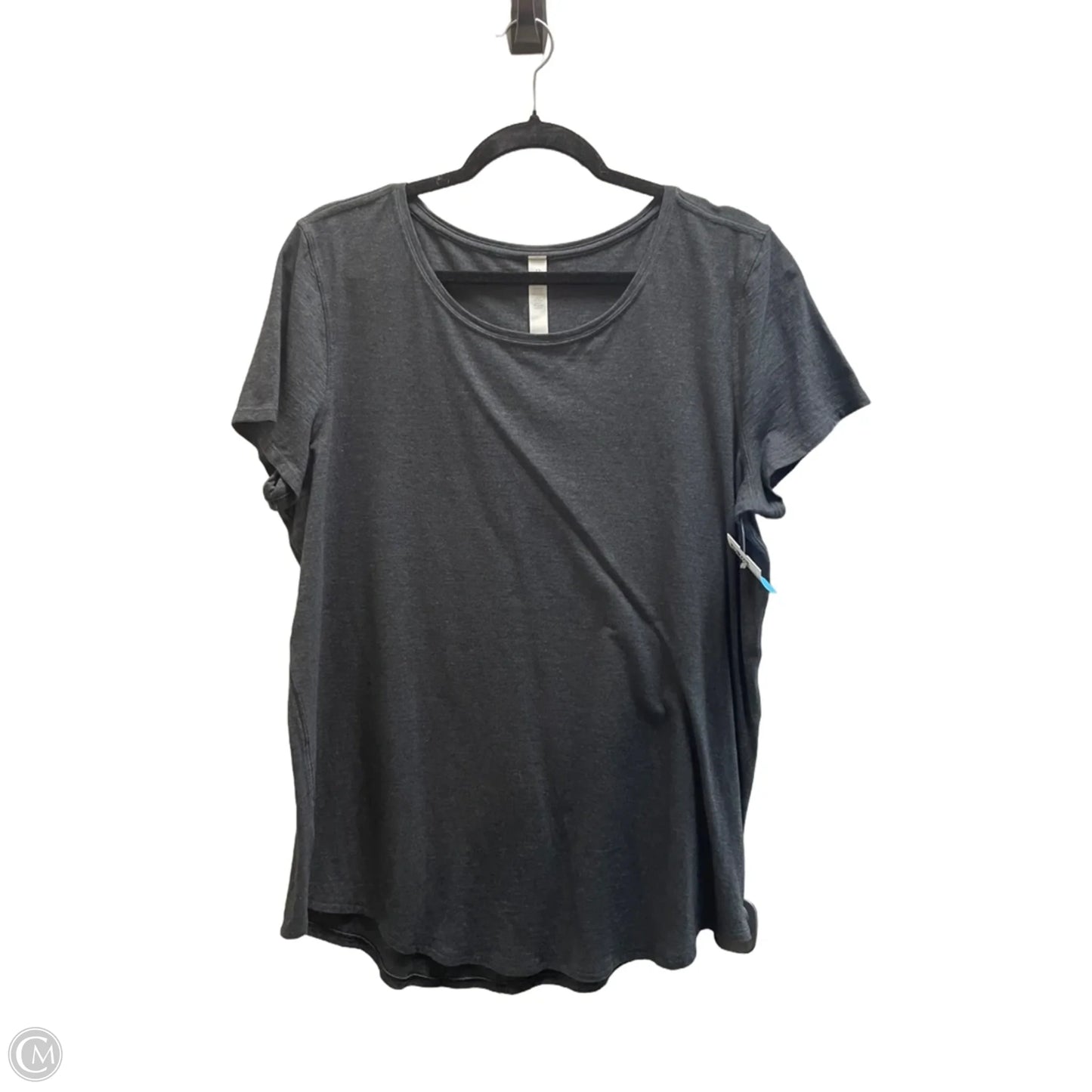 Athletic Top Long Sleeve Collar By Lululemon In Grey, Size: 12