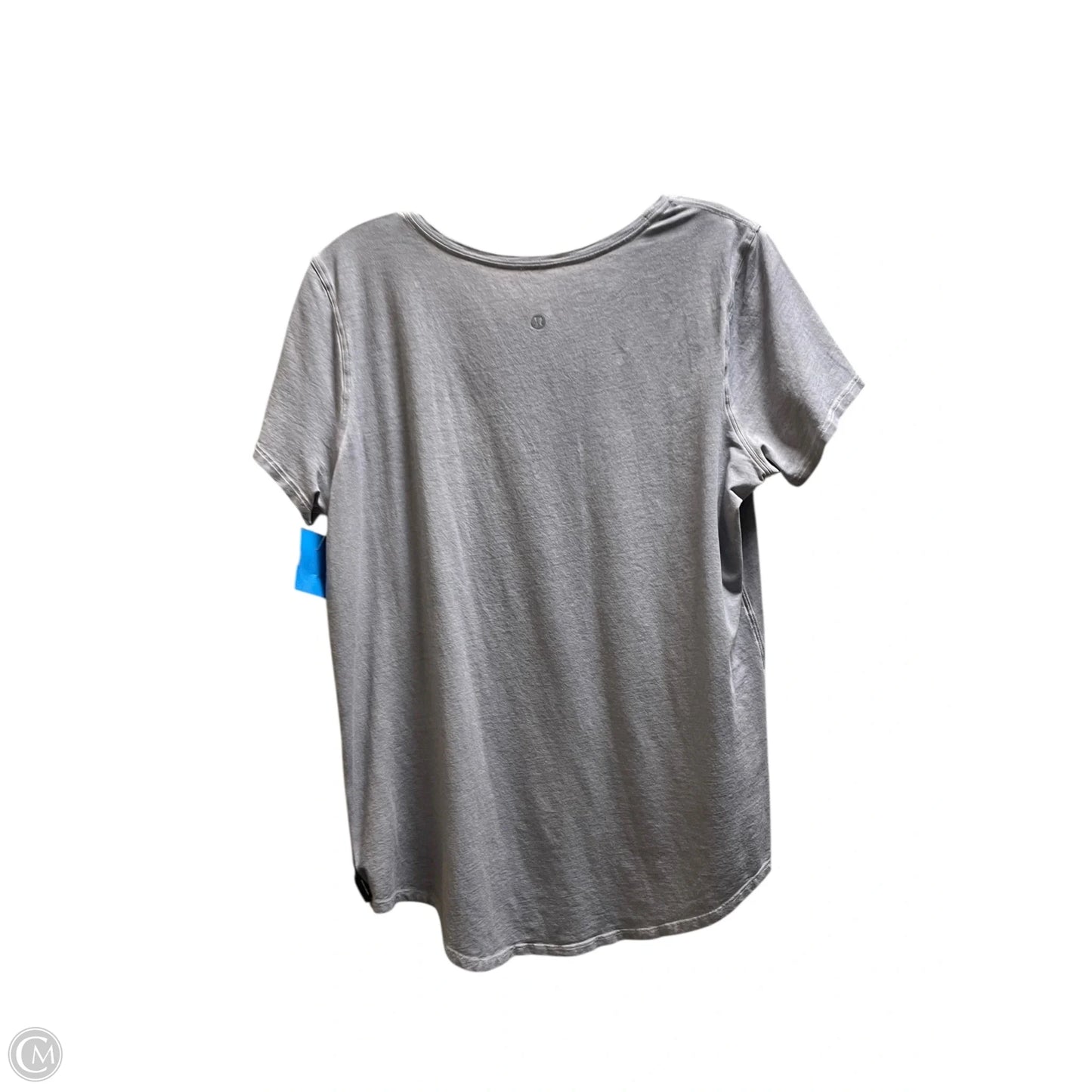 Athletic Top Short Sleeve By Lululemon In Grey, Size: M