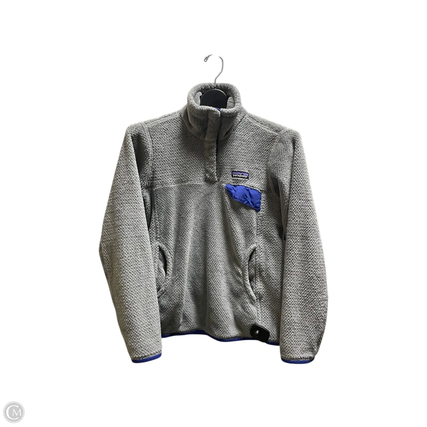 Sweatshirt Collar By Patagonia In Grey, Size: S