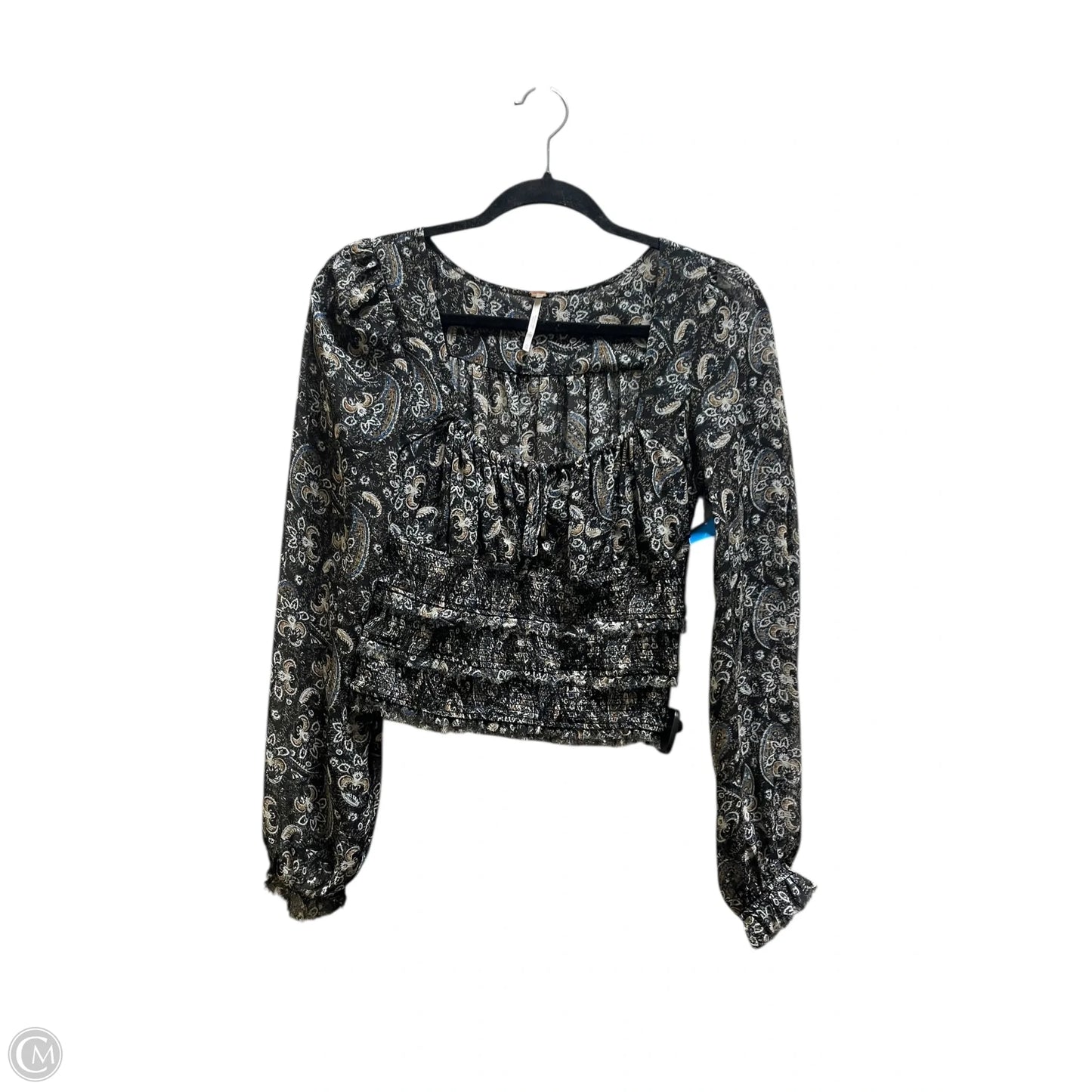 Top Long Sleeve By Free People In Black, Size: Xs