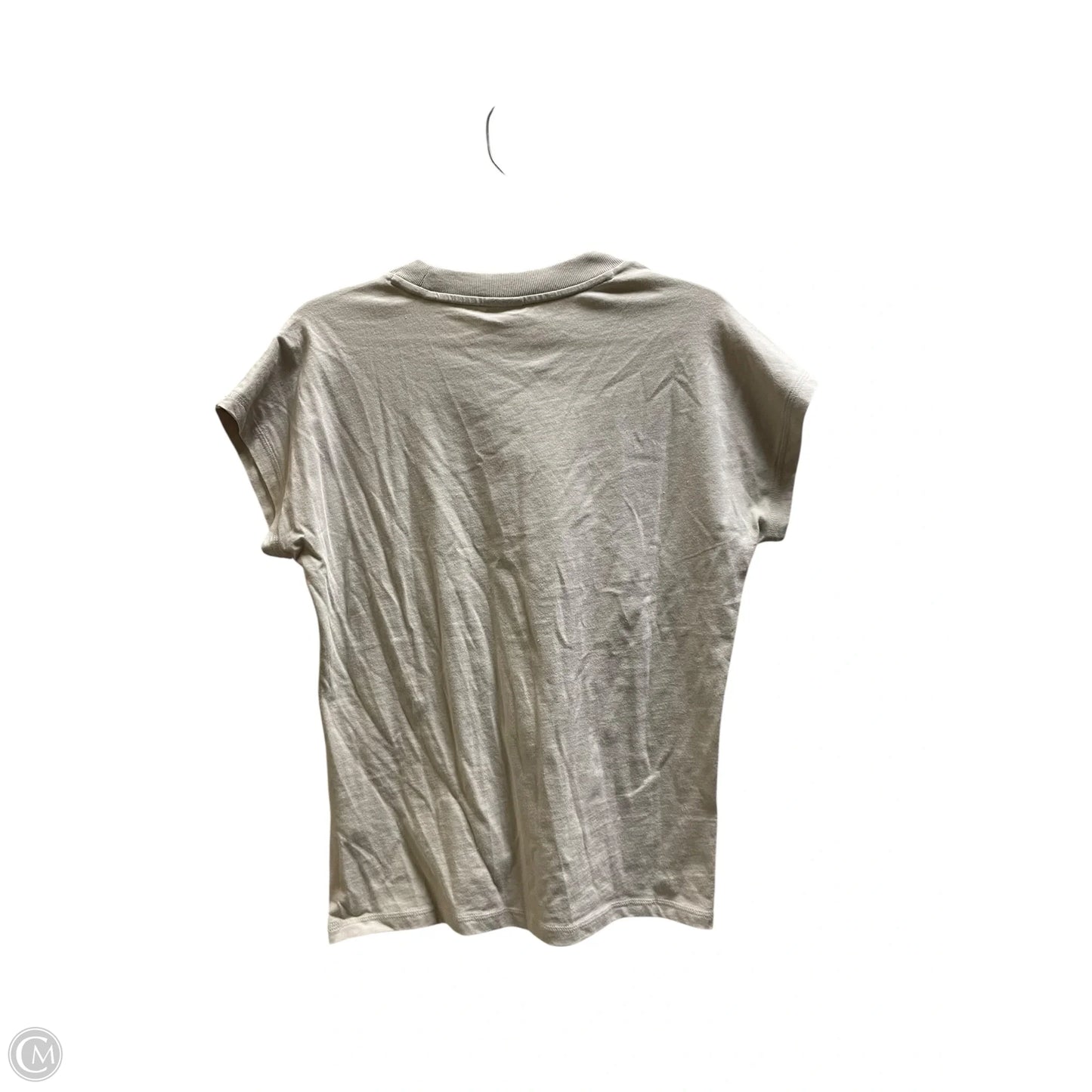 Athletic Top Short Sleeve By Adidas In Tan, Size: L