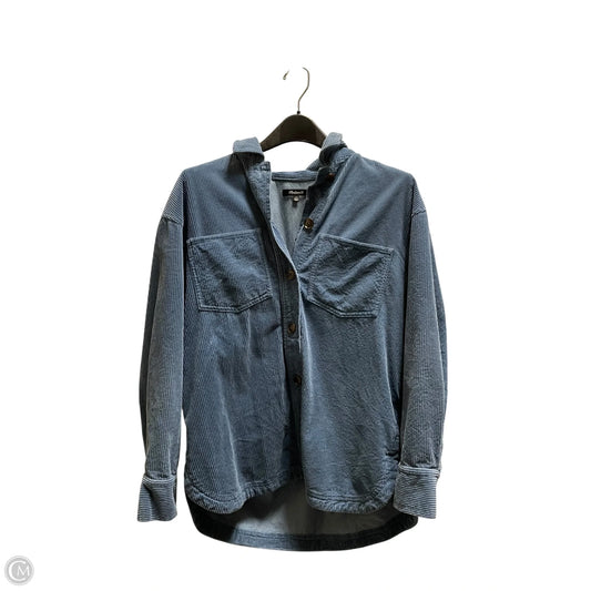 Jacket Fleece By Madewell In Blue, Size: S