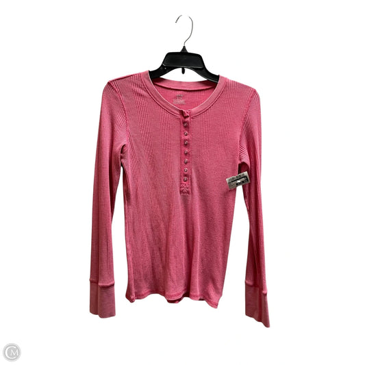 Top Long Sleeve By Aerie In Pink, Size: M