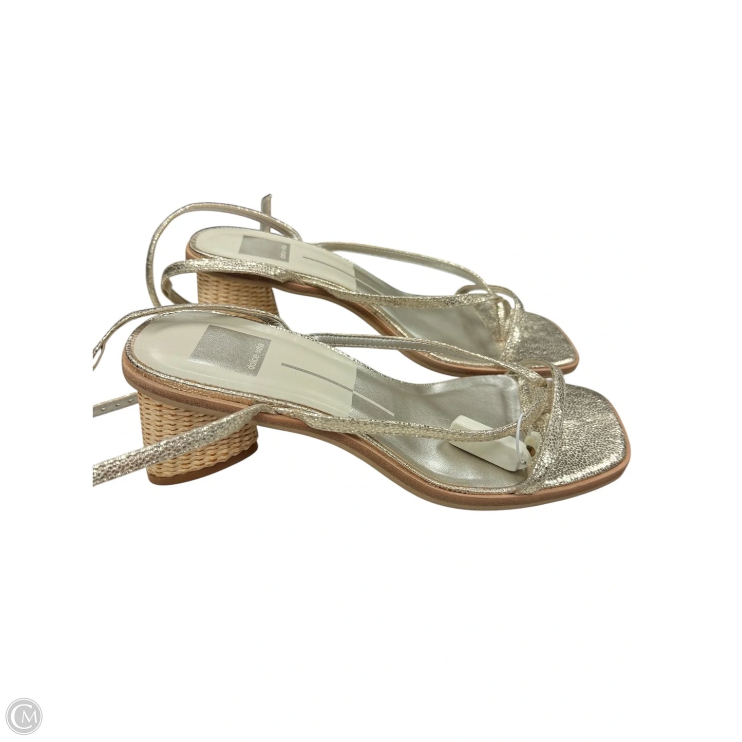 Sandals Heels Wedge By Dolce Vita In Gold, Size: 8