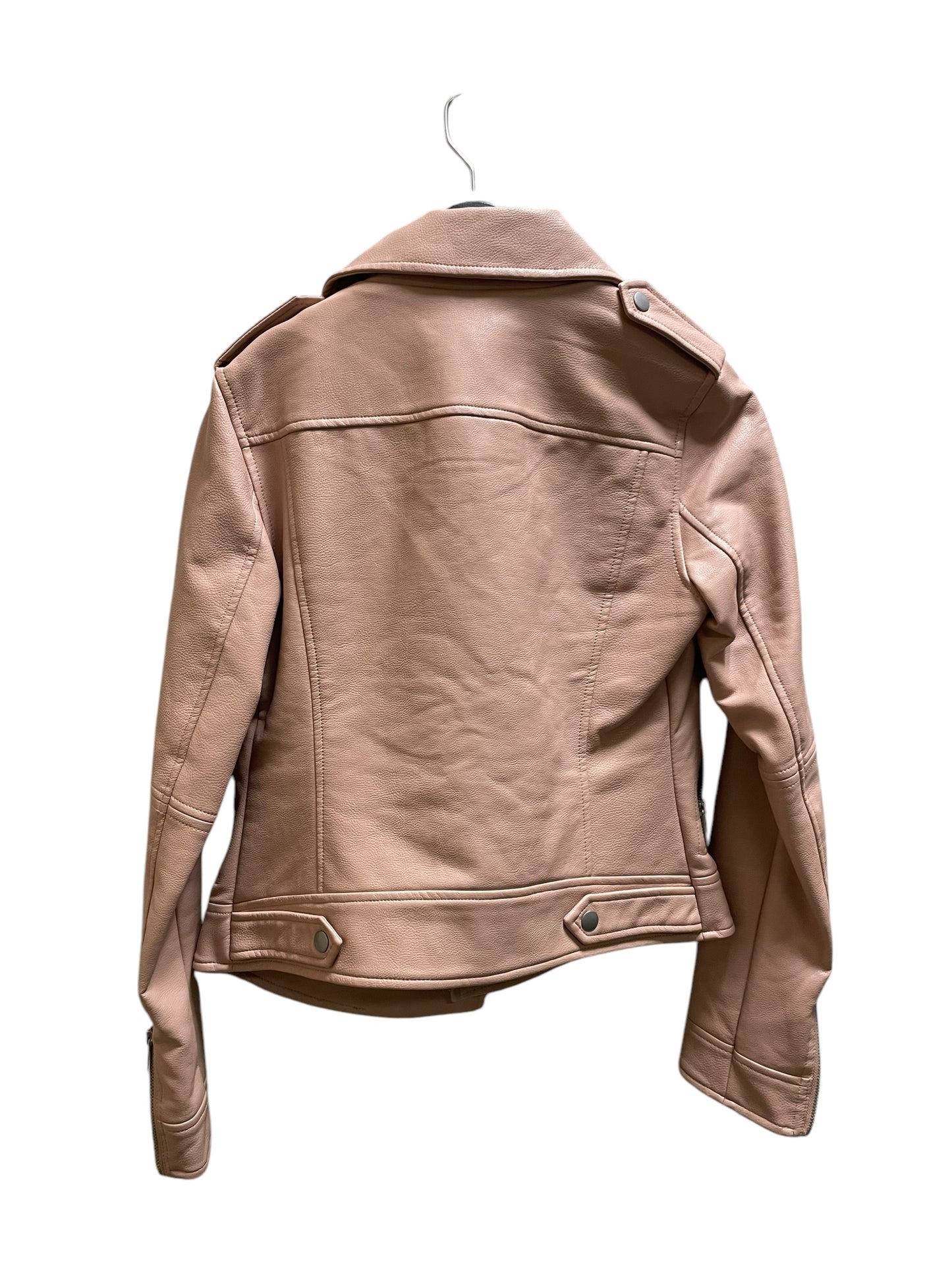 Jacket Leather By Loft In Pink, Size: Xs