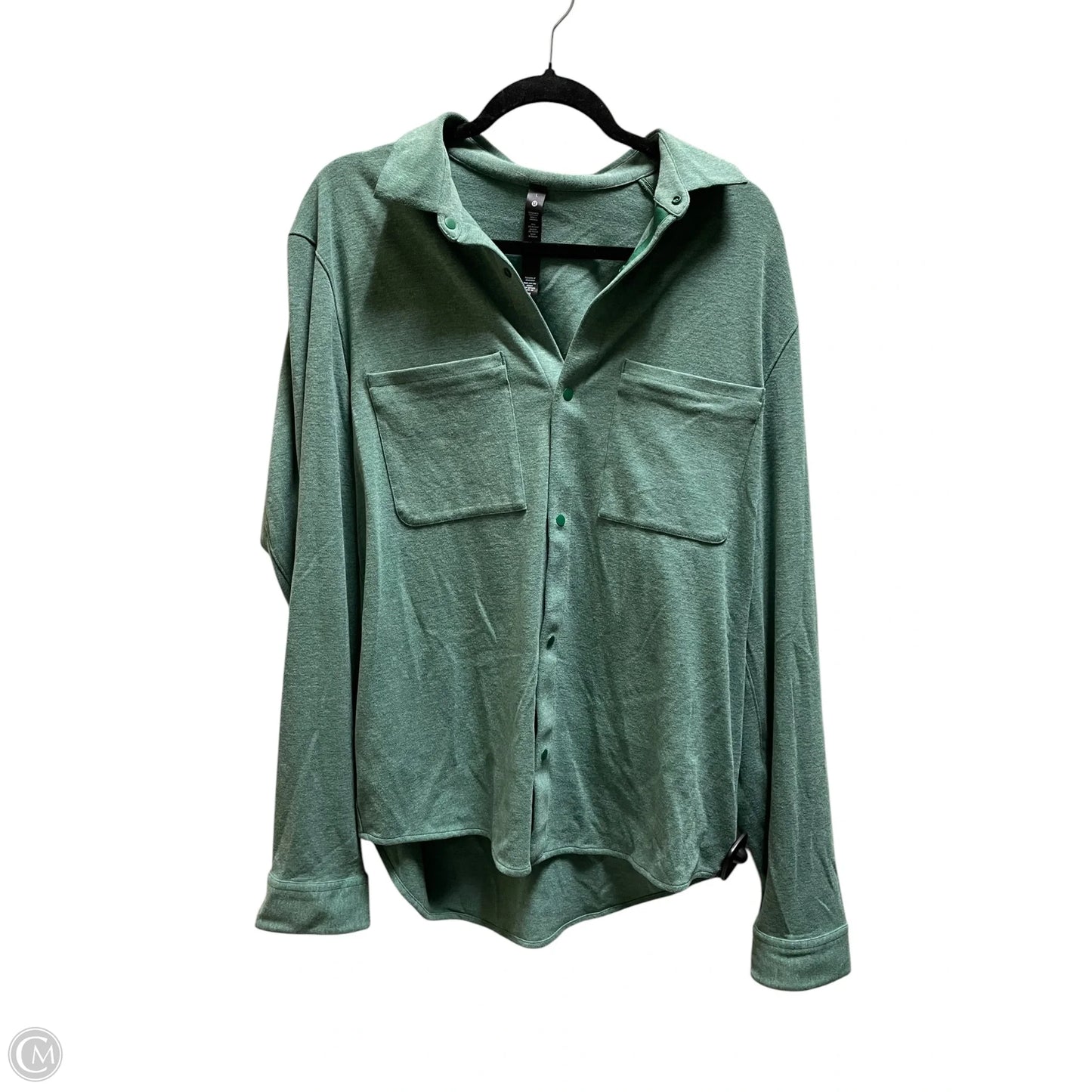 Top Long Sleeve By Lululemon In Green, Size: L