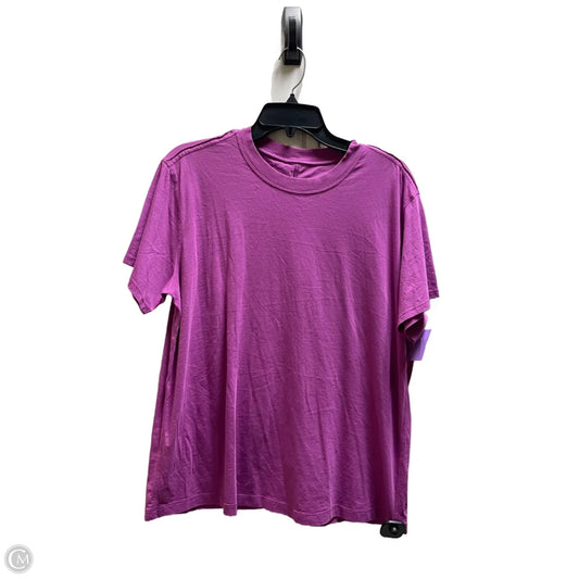 Athletic Top Short Sleeve By Lululemon In Purple, Size: L