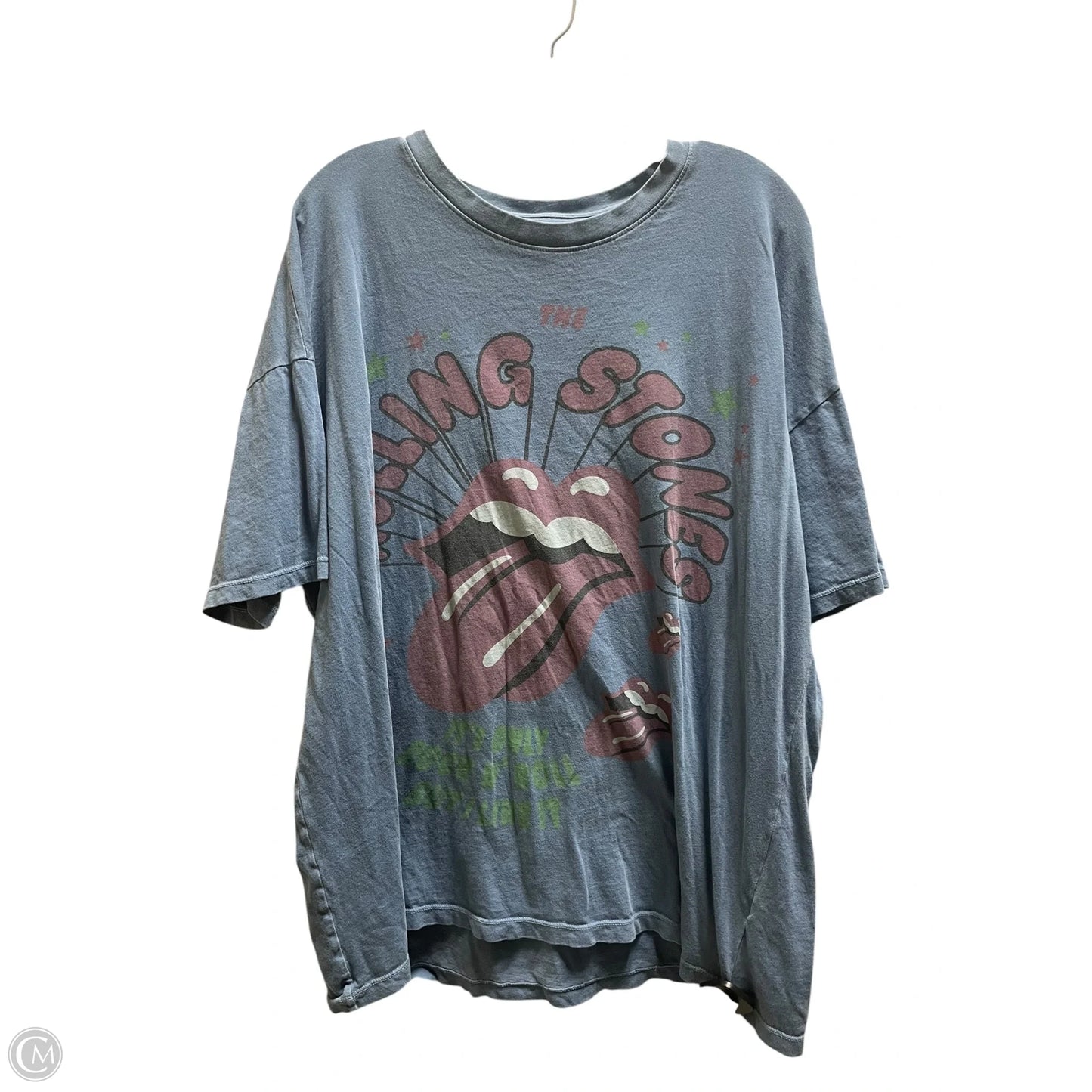 Top Short Sleeve By American Eagle In Blue, Size: L