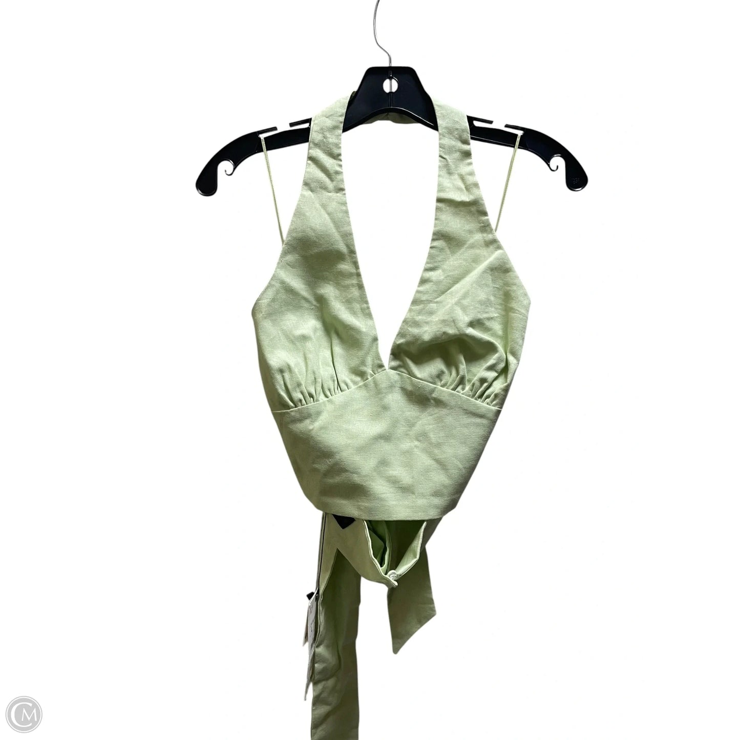 Top Sleeveless By Zara In Green, Size: L