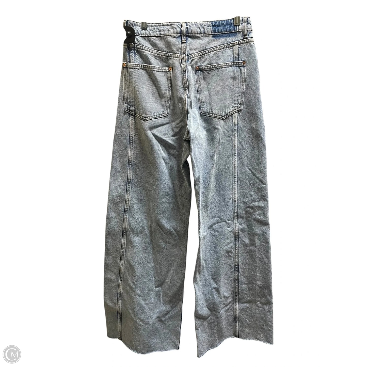 Jeans Straight By Zara In Blue Denim, Size: 4